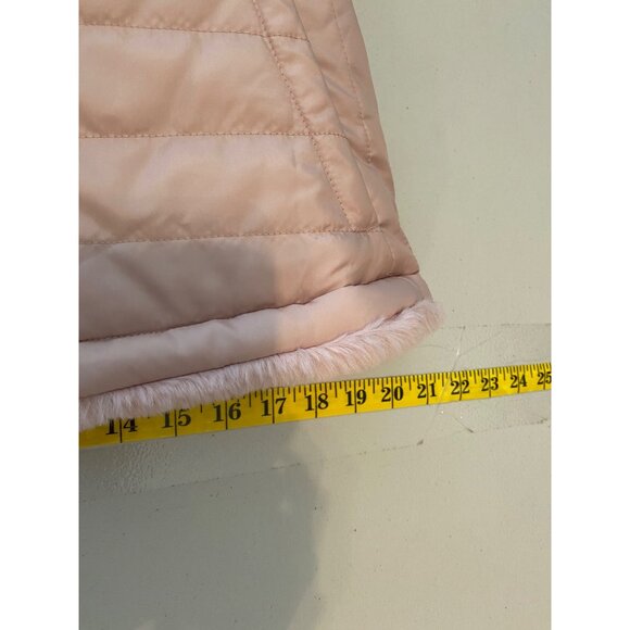 Nicole Miller Pink Vest Reversible Quilted & Faux Fur Medium - Picture 11 of 11